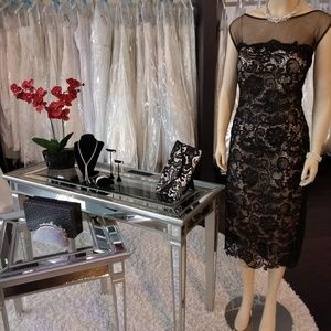 Black Lace Dress  Size 18 with matching Clutch